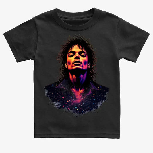 Vibrant Cosmic Vibes Tee graphic Kids T-Shirt in Black