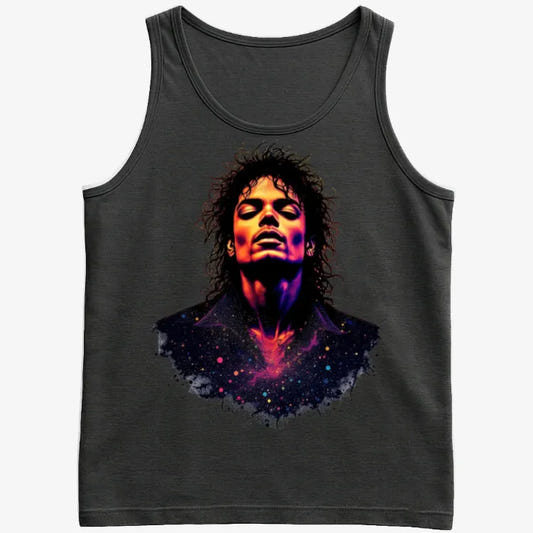 Vibrant Cosmic Vibes Tee graphic Men's Tank Top in Black