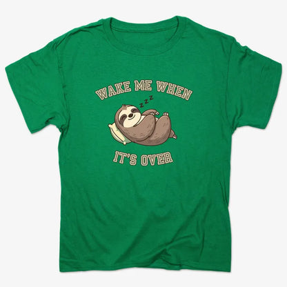 Wake Me When It's Over Sloth Vibe-Men's T-Shirt-Kelly Green Heather