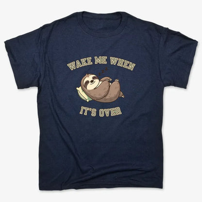 Wake Me When It's Over Sloth Vibe-Men's T-Shirt-Navy Blue