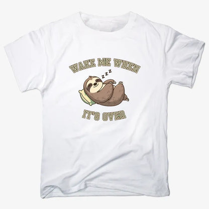 Wake Me When It's Over Sloth Vibe-Men's T-Shirt-White