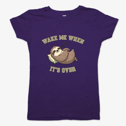 Wake Me When It's Over Sloth Vibe-Women's T-Shirt-Violet