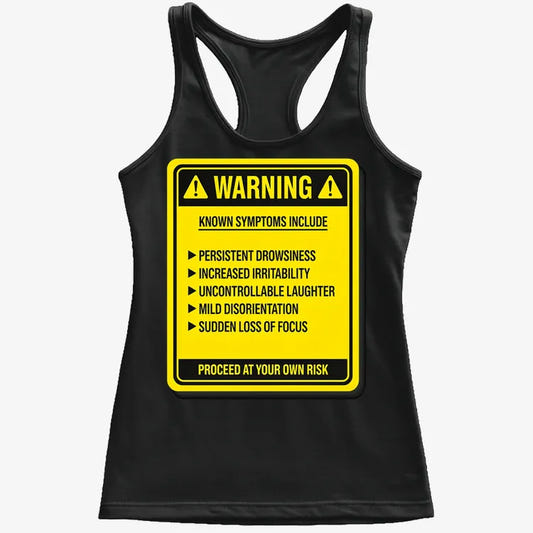 Warning: Known Symptoms Include graphic Women's Tank Top in Midnight