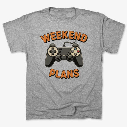 Weekend Plans Gaming Controller-Men's T-Shirt-Gray Heather