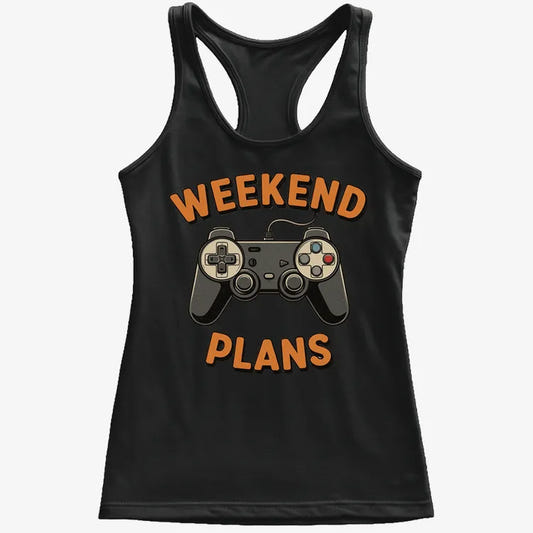 Weekend Plans Gaming Controller-Women's Tank Top-Midnight