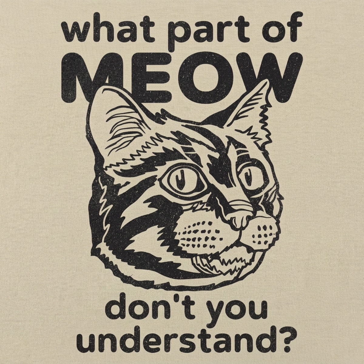 What Part of Meow Don't You Understand Tabby Cat detail