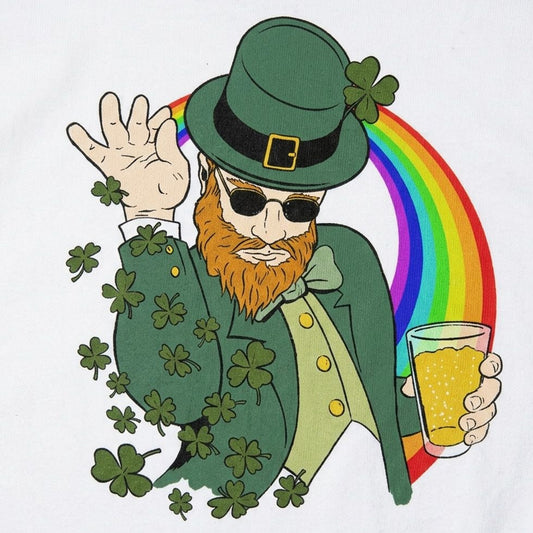 Shenanigans BAE Leprechaun with Sunglasses, Beer, and Rainbow detail