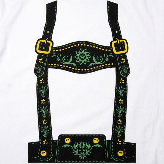 Lederhosen Costume with Suspenders and Floral Embroidery detail