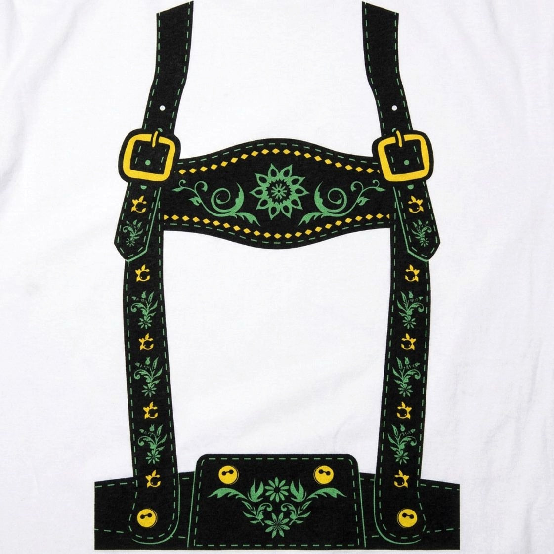 Lederhosen Costume with Suspenders and Floral Embroidery detail