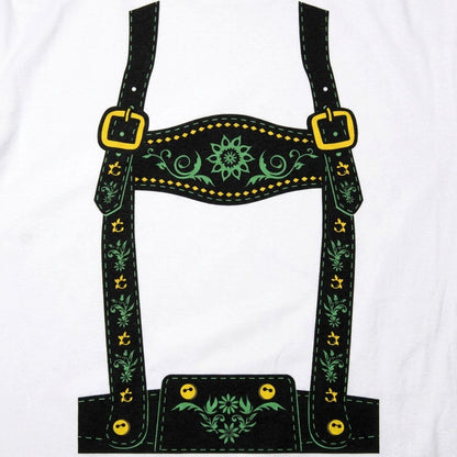 Lederhosen Costume with Suspenders and Floral Embroidery detail