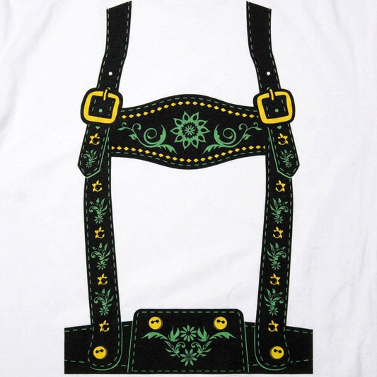 Lederhosen Costume with Suspenders and Floral Embroidery detail
