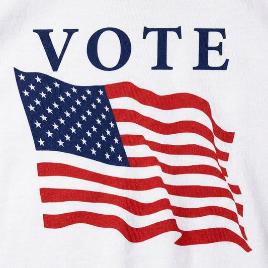 Vote with American Flag detail