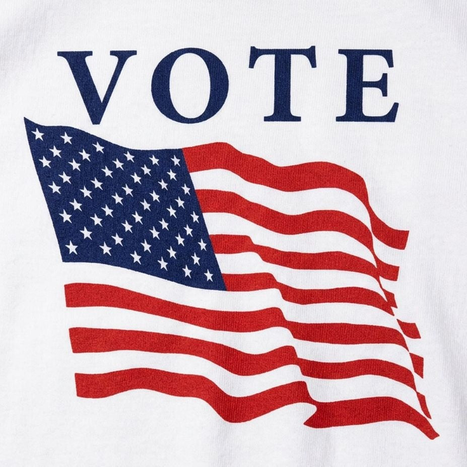 Vote with American Flag detail