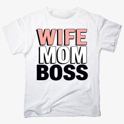 Wife Mom Boss Empowerment Tee-Men's T-Shirt-White