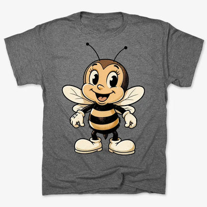 Wildflower Bee Mascot-Men's T-Shirt-Charcoal Heather