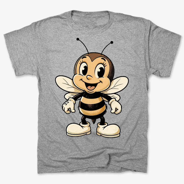Wildflower Bee Mascot-Men's T-Shirt-Gray Heather