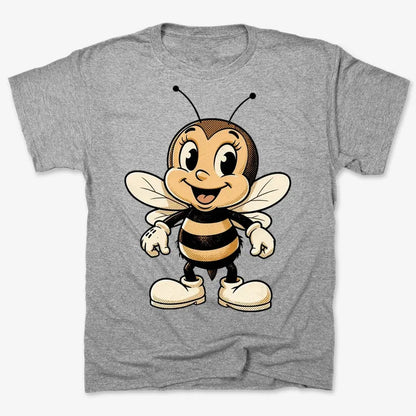 Wildflower Bee Mascot-Men's T-Shirt-Gray Heather