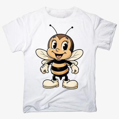 Wildflower Bee Mascot-Men's T-Shirt-White