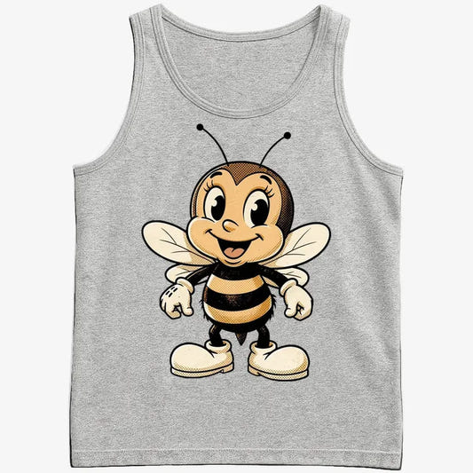 Wildflower Bee Mascot-Men's Tank Top-Gray Heather