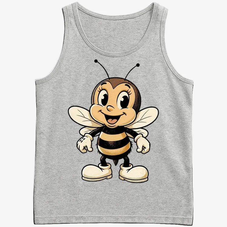 Wildflower Bee Mascot-Men's Tank Top-Gray Heather