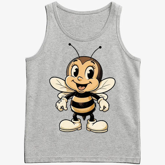 Wildflower Bee Mascot-Men's Tank Top-Gray Heather