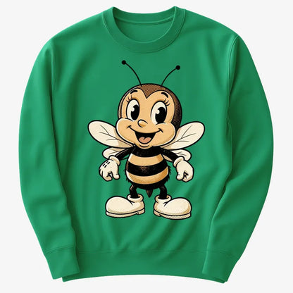 Wildflower Bee Mascot-Sweater-Green
