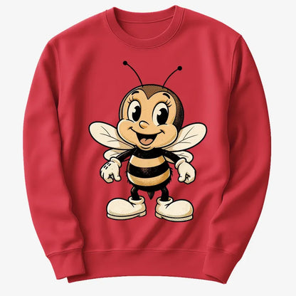 Wildflower Bee Mascot-Sweater-Red