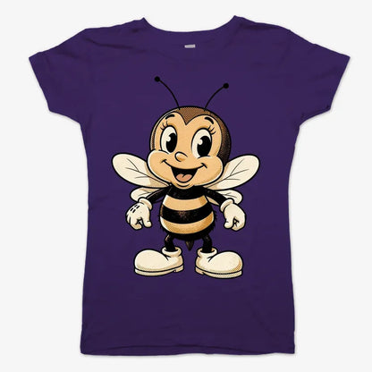 Wildflower Bee Mascot-Women's T-Shirt-Violet