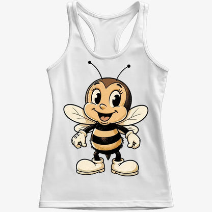 Wildflower Bee Mascot-Women's Tank Top-Snow