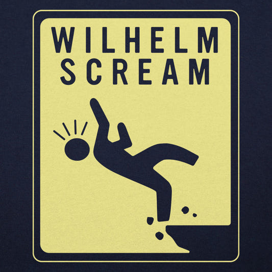 Wilhelm Scream Falling Man Sound Effect graphic tee design