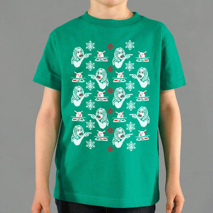 Woman Yelling At Cat Ugly Christmas Sweater Pattern