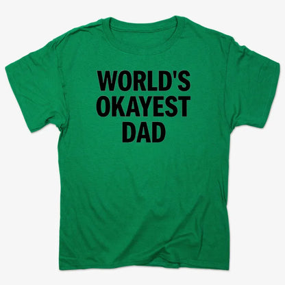 World's Okayest Dad-Men's T-Shirt-Kelly Green Heather