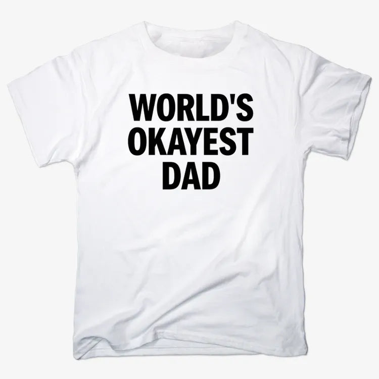 World's Okayest Dad-Men's T-Shirt-White