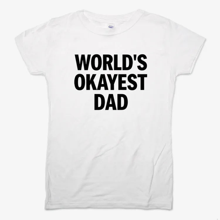 World's Okayest Dad-Women's T-Shirt-Snow