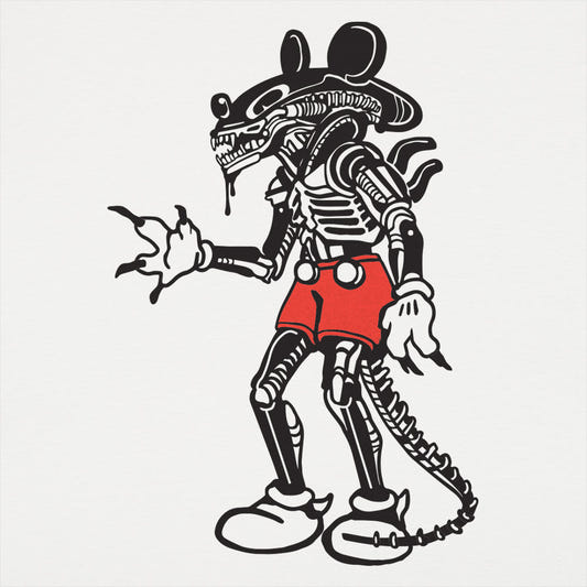 Xenomouse Alien Mouse Monster Mashup graphic tee design