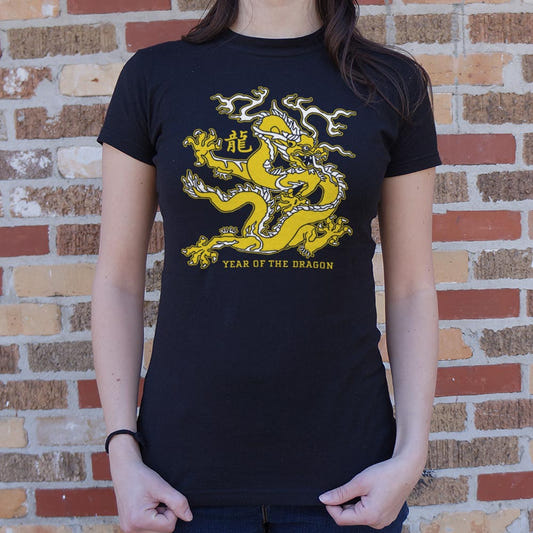 Year of the Dragon - Chinese Zodiac Dragon Design graphic Women's T-Shirt in Midnight