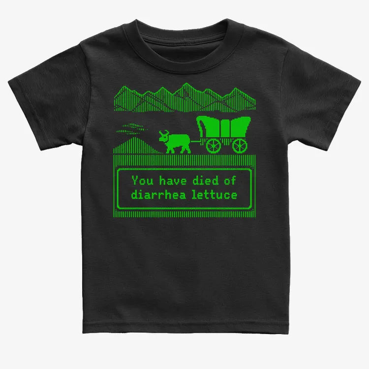 You Have Died of Diarrhea Lettuce-Kids T-Shirt-Black