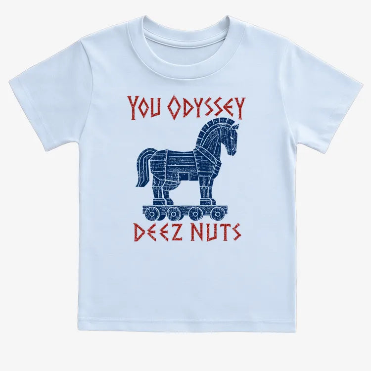 YOU ODYSSEY DEEZ NUTS-Kids T-Shirt-Blue