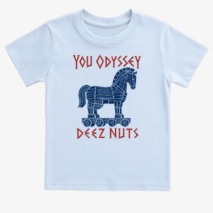 YOU ODYSSEY DEEZ NUTS-Kids T-Shirt-Blue