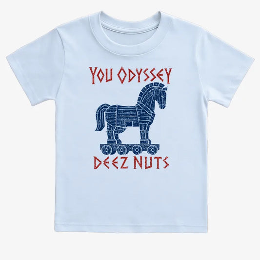 YOU ODYSSEY DEEZ NUTS-Kids T-Shirt-Blue