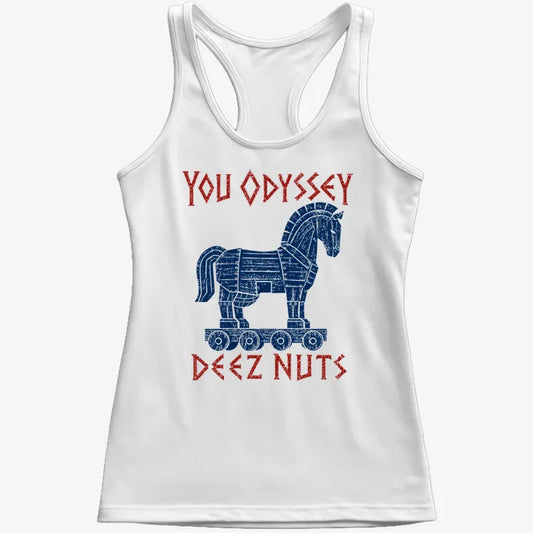 YOU ODYSSEY DEEZ NUTS-Women's Tank Top-Snow
